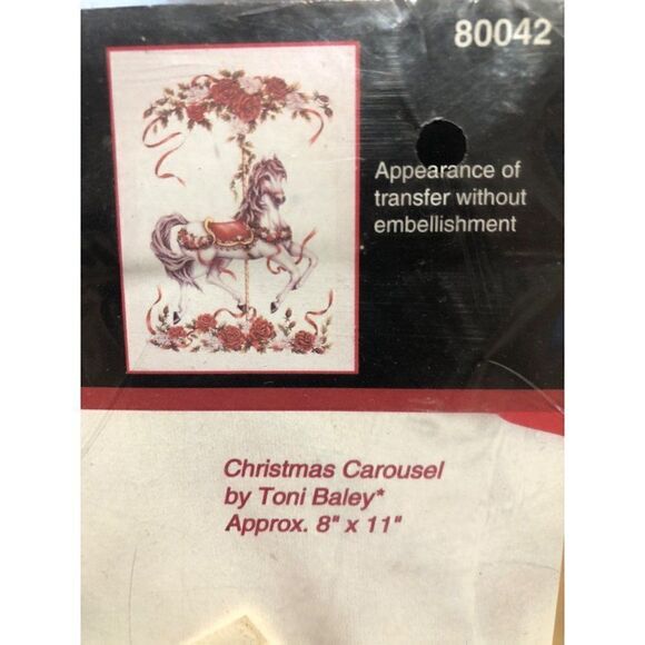 Vintage Dimensions Iron-On Fashion Transfer #80042 Christmas Carousel by Toni Ba - Picture 3 of 6